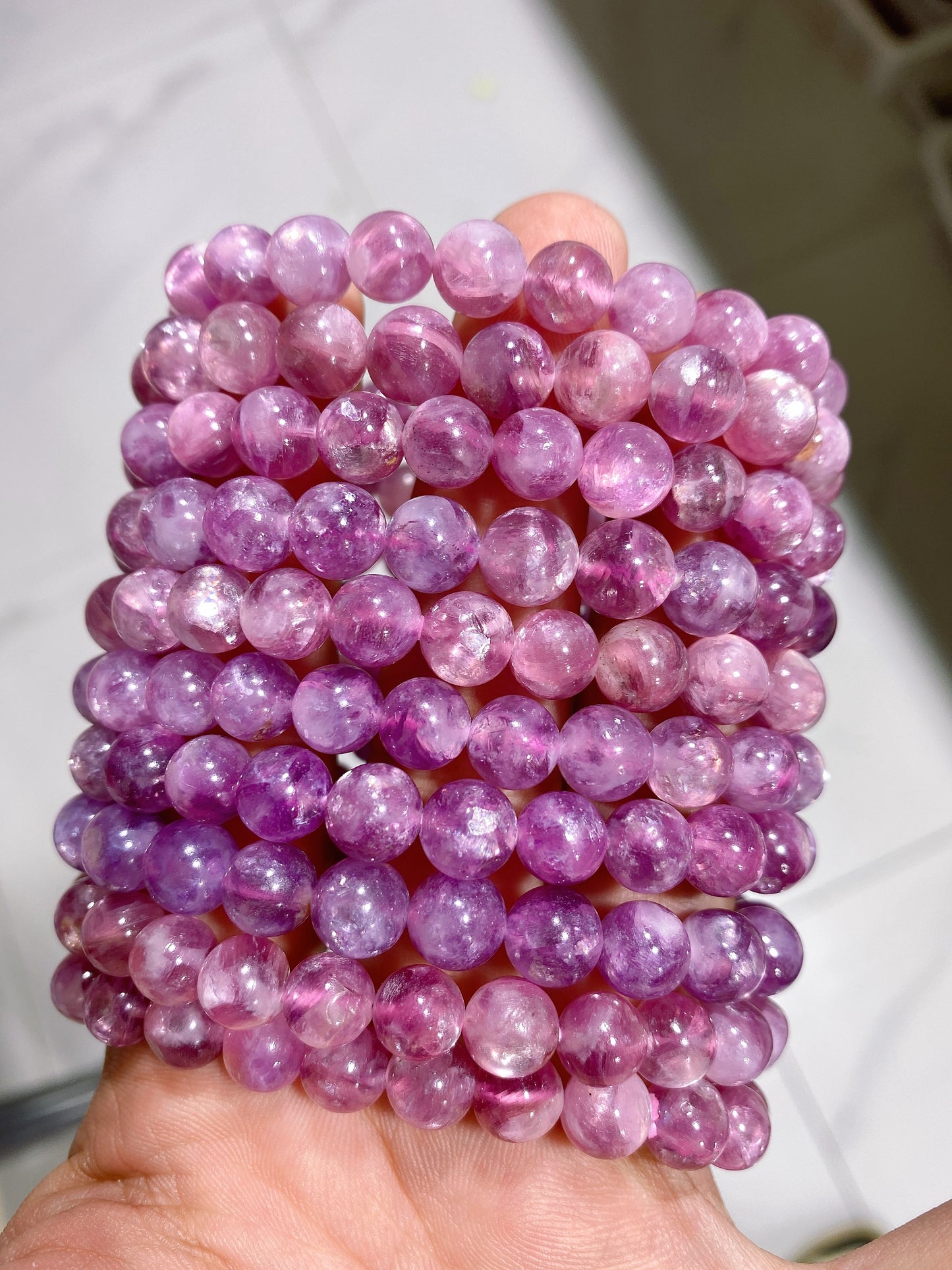 purple mica bracelets